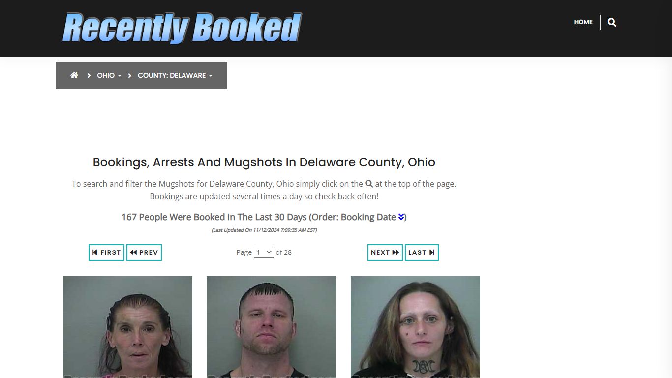 Bookings, Arrests and Mugshots in Delaware County, Ohio - Recently Booked