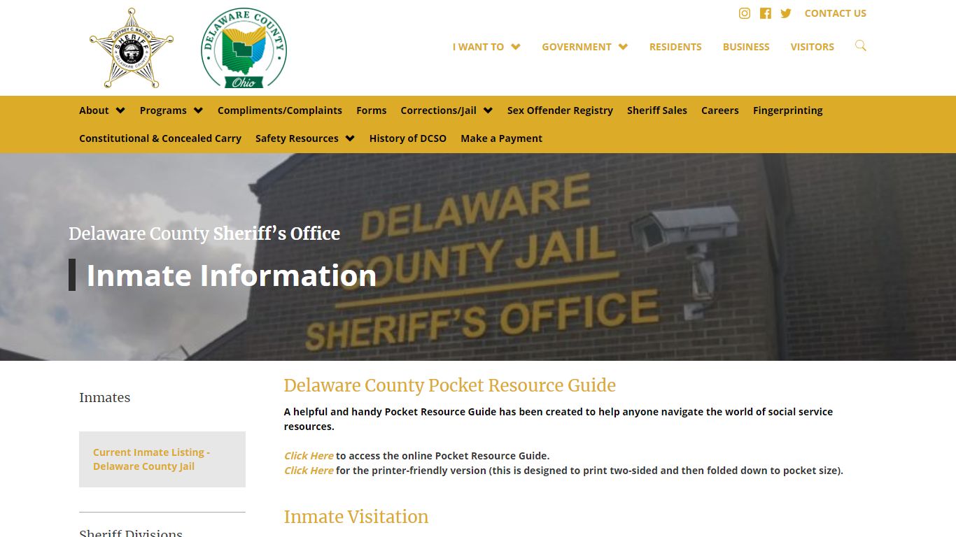 Inmate Information - Sheriff